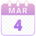 March Date Calendar Icon