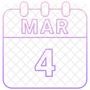 March Date Calendar Icon