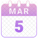 March Date Calendar Icon