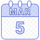 March Date Calendar Icon