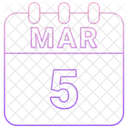 March Date Calendar Icon