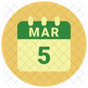 March Date Calendar Icon