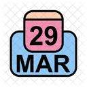 March Calendar Date Icon
