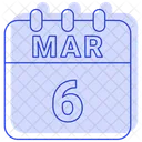 March Date Calendar Icon