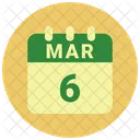 March Date Calendar Icon