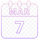 March Date Calendar Icon