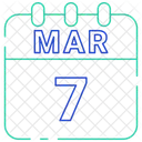 March Date Calendar Icon
