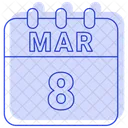 March Date Calendar Icon