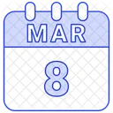 March Date Calendar Icon