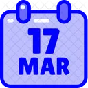 March Calendar St Patrick Day Celebration Icon