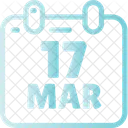 March Calendar St Patrick Day Celebration Icon
