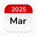 March Calendar Date Icon