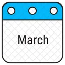 March Calendar Date Icon