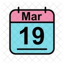 March Calendar Date Icon