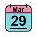 March Calendar Date Icon