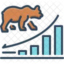 Marche Baissier Declin Forex Icône
