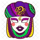 Mardi Gras Face Mask  Icon