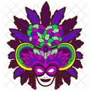 Mardi Gras Colorful Carnival Icon