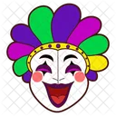 Mardi Gras Colorful Carnival Icon