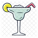 Margarita Mit Fuss Glas Symbol