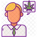 Marihuana Berater Cannabis Cannabis Geschaft Symbol