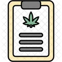 Zwischenablage Cannabis Cannabidiol Icon