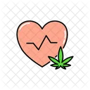 Corazon Marihuana Cannabis Icono