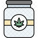 Glas Cannabis Cannabidiol Symbol