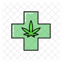 Cruz Marihuana Cannabis Icono