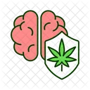 Brain Marijuana Protection Icon