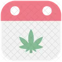 Date Cannabis Cannabidiol Icon