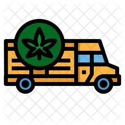 Marijuana Delivery Truck  Icon