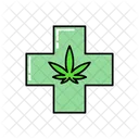 Cross Marijuana Cannabis Icône