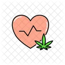 Heart Marijuana Cannabis Icône