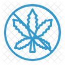 Marijuana Leaves Are Prohibited Icon