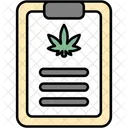 Clipboard Cannabis Cannabidiol Icon