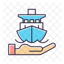 해양 선박 보험 아이콘