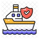 Marine Insurance Shipping Icon