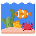 Marine Life Sea Creature Narwhal Whales Icon