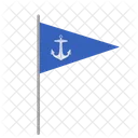 Marine Flagge Anker Symbol