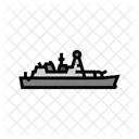 Marine Zerstorer Schiff Symbol