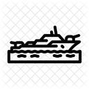 Marine Zerstorer Schiff Symbol
