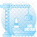 Cargo Ship Consignment Delivery Maritime Icon