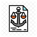 Maritime Law Regulations Icon