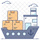Maritime Shipment Cargo Ship Ship Logistics Icon