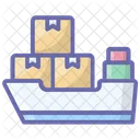 Cargo Ship Consignment Delivery Maritime Shipment Icon