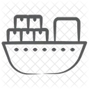 Cargo Ship Consignment Delivery Maritime Shipment Icon
