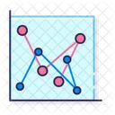 Marked Line Chart  Icon