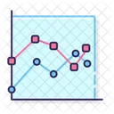 Marked Line Graph Marked Line Chart Graph Icon