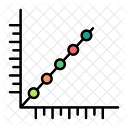Marked Scatter With Straight Lines  Icon